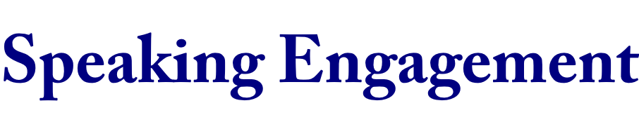Speaking Engagement