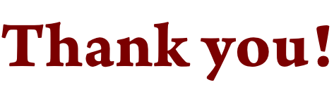 Thank you!